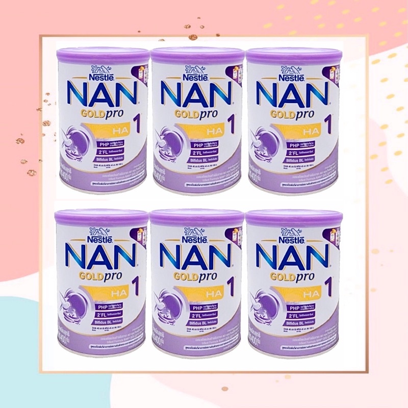 🩸400g*6กป NAN GOLD pro HA 1TM สำหรับเด็กแรกเกิดถึง 1 ปี ที่มีอาการภูมิเเพ้ 400g