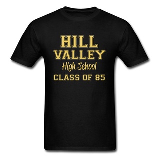 เสื้อยืดผ้าฝ้ายพิมพ์ลายขายดี เสื้อยืดลําลอง แขนสั้น พิมพ์ลาย Hill Yalley Back To The Future สไตล์วินเทจ หรูหรา สําหรับวั