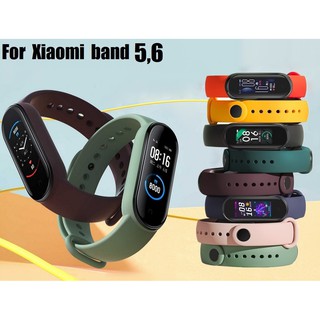 สายนาฬิกา mi band 5/ สาย mi band 6 replacement Soft สาย for Xiaomi band 5 / สาย miband 6 Strap silicone Wristband Strap for Mi 5