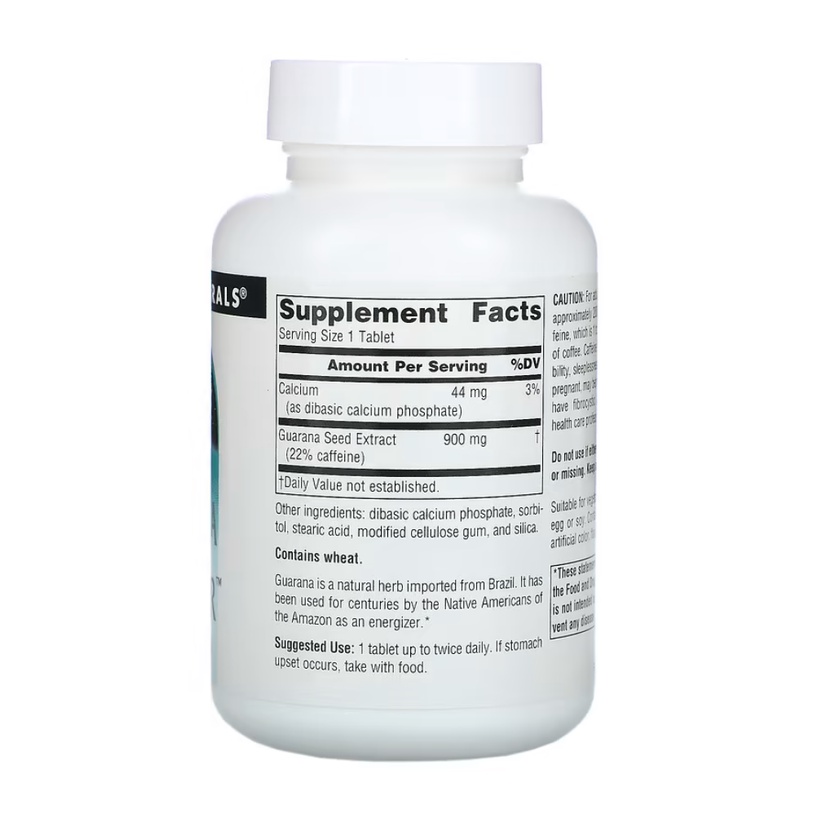 Source Naturals, Guarana Energizer, 900 mg, 60 Tablets