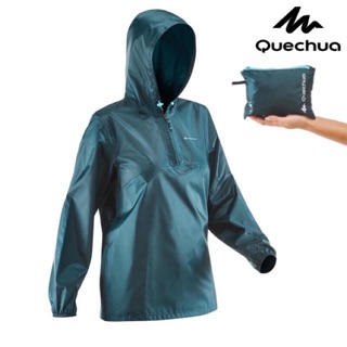 เสื้อแจ็คเก็ตกันฝน/กันน้ำสำหรับผู้หญิง รุ่น RAINCUT (สีเขียว) QUECHUA