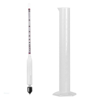 Bonjour Hydrometer Tester Vintage measuring bottle Set Tools Alcoholmeter Alcohol Meter Wine Concentration Meter 0-100 hydrometer alcohol Tools