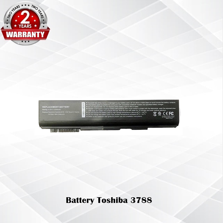 Battery Toshiba 3788 / แบตเตอรี่โน๊ตบุ๊ค รุ่น PA3786U-1BRS PA3787U-1BRS PA3788U-1BRS (OEM) *รับประกั