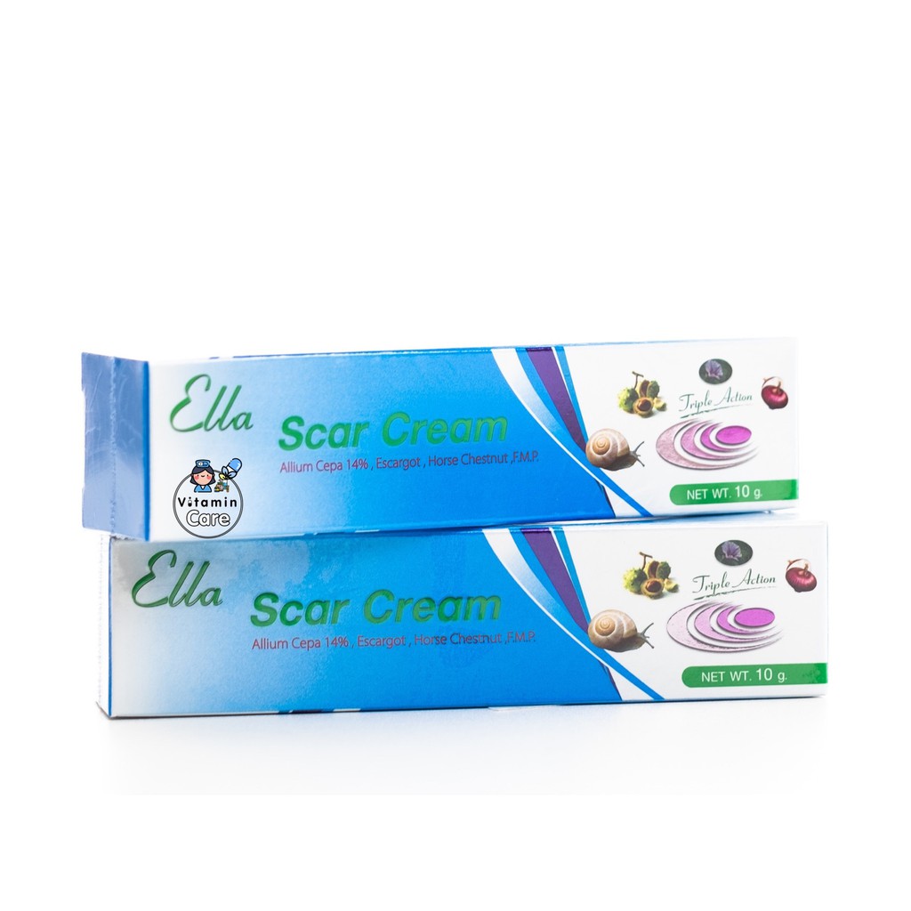 Exp.5/2027 บอกลารอยแผลเป็น (10 กรัม x 2 หลอด) Ella Scar Cream เอลล่าสกา ครีม