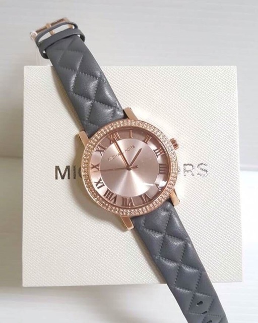 MK2619 MICHAEL KORS Norie Rose Gold Tone Dial Ladies Leather Watch สาย ...