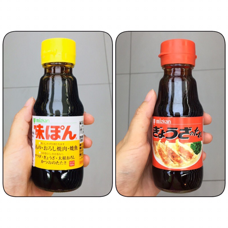 น้ำจิ้ม อะจิพอน ซอสถั่วเหลืองรสเปรี้ยว // ซอสเกี๊ยวซ่า ตรา Mizkan Ajipon citrus soy sauce Gyoza sauce ขนาด 150ml