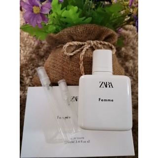 น้ำหอ​มแบ่ง​ขาย​ zara​ femme.10ml