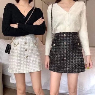 Tweed Skirt | กระโปรงผ้าทวิตสไตล์เกาหลี มีซับใน ใส่สบายไม่คัน✨