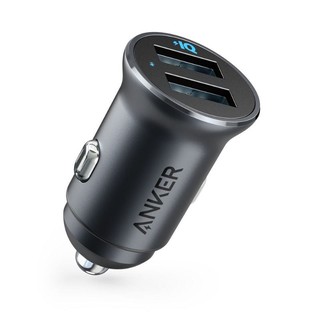 ที่ชาร์จมือถือในรถ ANKER PowerDrive 2 24W 4.8A Alloy Metal Dual Mini USB Car Charger