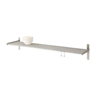 GRUND ชั้นแขวนผนัง/วางของเอนกประสงค์ Wall shelf 80 cm (สแตนเลส)