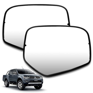 เนื้อเลนส์กระจก ข้าง ขวา-ซ้าย ใส่ Mitsubishi L200 Triton Pick Up 2005 - 2015 Right Wing Side Door Mirror Glass Len