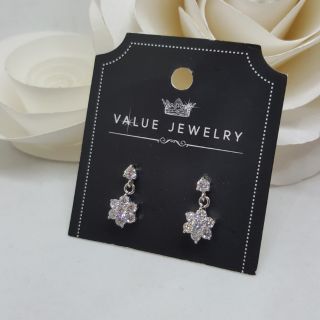 ER6026 Value Jewelry ต่างหูแฟชั่นประดับเพชร CZ