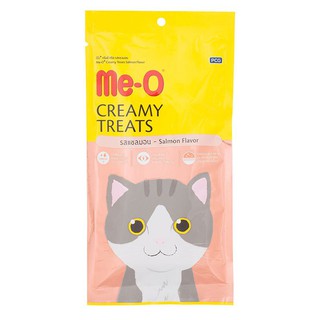 ว๊าว🍟 มีโอ ขนมแมว ครีมมี่ทรีตส์ รสแซลม่อน 60 ก. Me-O Creamy Treats Salmon Flavor 60 G