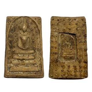 พระสมเด็จโต ฝั่งตะกรุดทองคำ เนื้อผง วัดระฆังขนาดองค์พระยาว8cmกว้าง5cm