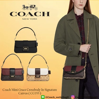 Coach Mini Grace Crossbody In Signature Canvas (COACH CC033)