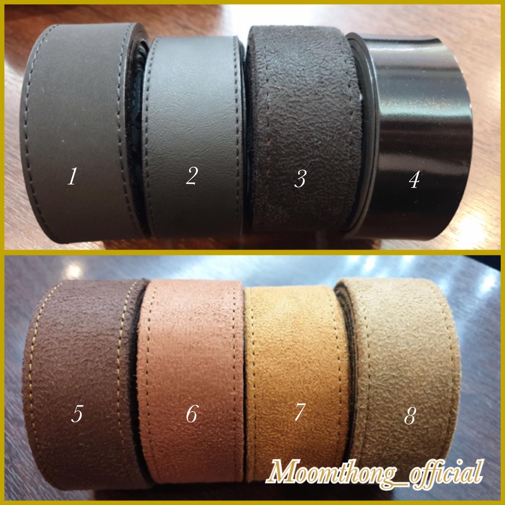 เข็มขัดหนัง PU สีดำน้ำตาล เลือกความยาวได้ ใส่ได้ทุกวัน คุ้มค่า