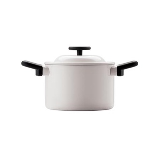 FREE HOME หม้อ LOCKNLOCK DECORE 18 ซม. สีครีม หม้อ เครื่องครัว