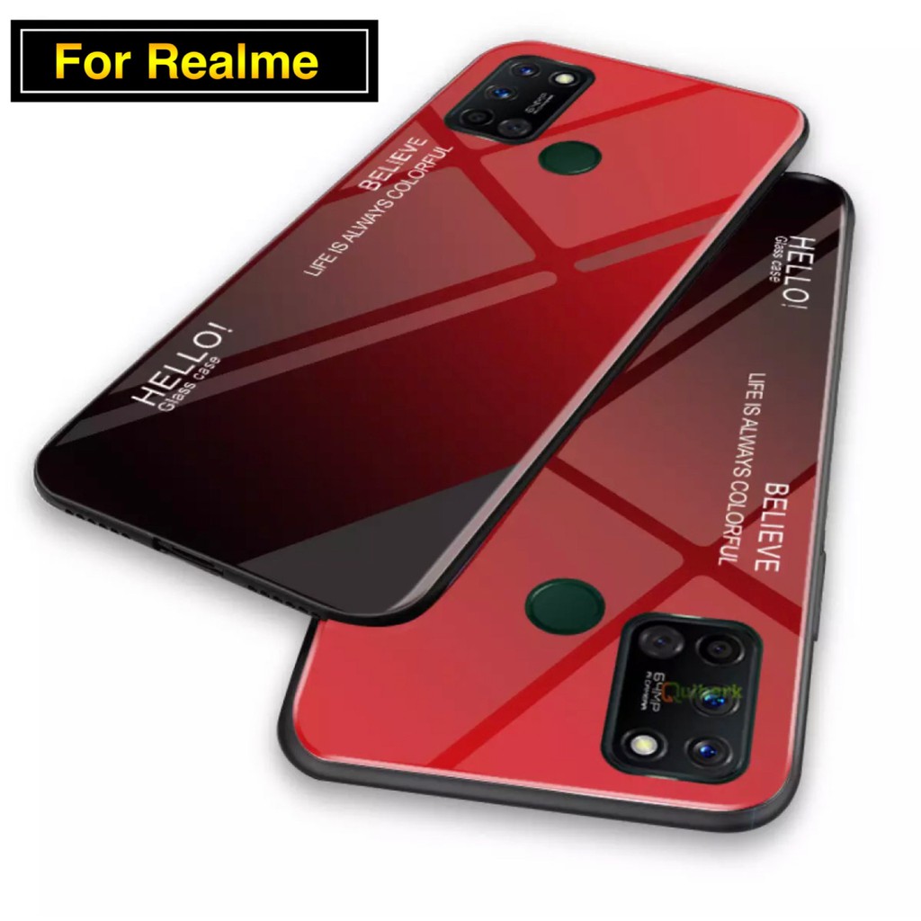 [ มาใหม่ ] Case Realme C17 เคสเรียวมี เคสกระจก เคสเงาไล่สี ขอบนิ่ม TPU CASE เคสกระจกไล่สี สินค้าใหม่พร้อมส่ง