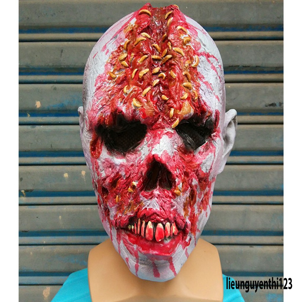 BORROW MASK - ZOMBIE STITCHED MASK - HALLOWEEN COSTUME MASK