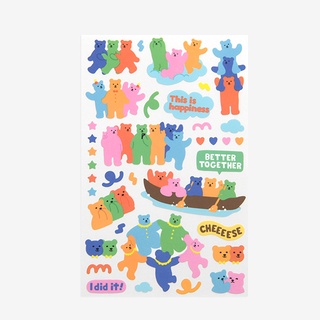 Jelly Bear Sticker - 25 Together สติกเกอร์หมีจิ๋ว จาก Dailylike ลิขสิทธิ์แท้