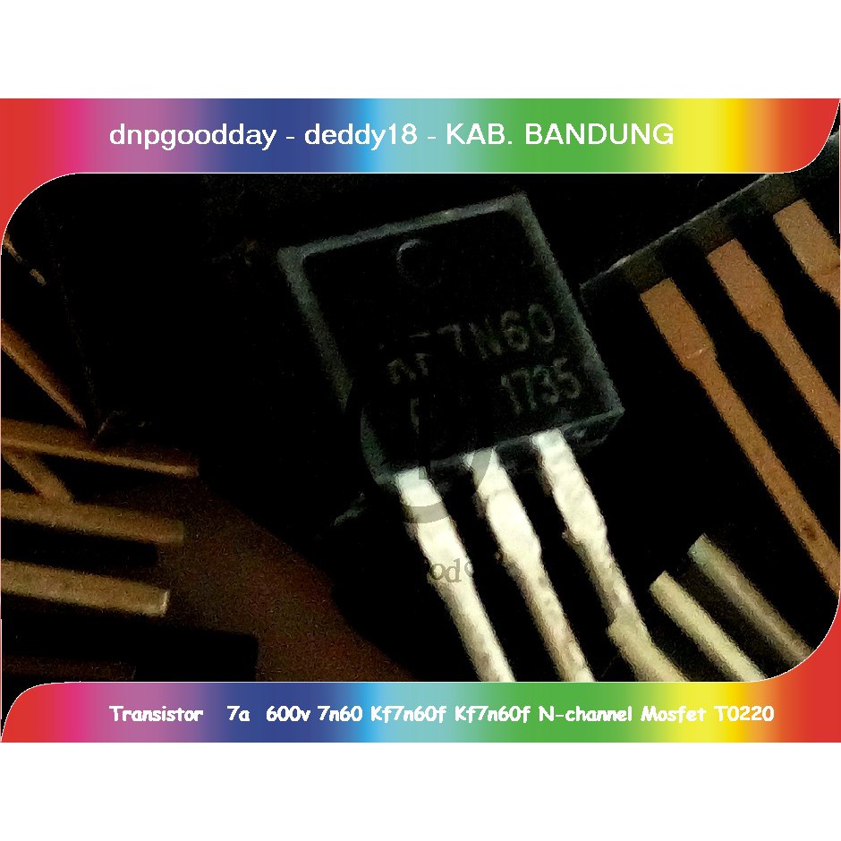 ทรานซิสเตอร์ 7a 600v 7n60 Kf7n60f Kf7n60f N-channel Mosfet T0220