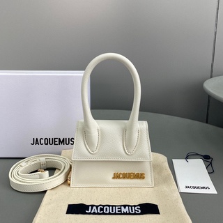 พรี Jacquemus 2102 กระเป๋าถือกระเป๋าสะพายกระเป๋าสะพายข้าง หนังแท้กระเป๋าแฟชั่นแบรนด์เนน