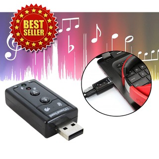 USB 2.0 3D Virtual 12Mbps External 7.1 Channel Audio Sound Card Adapter.