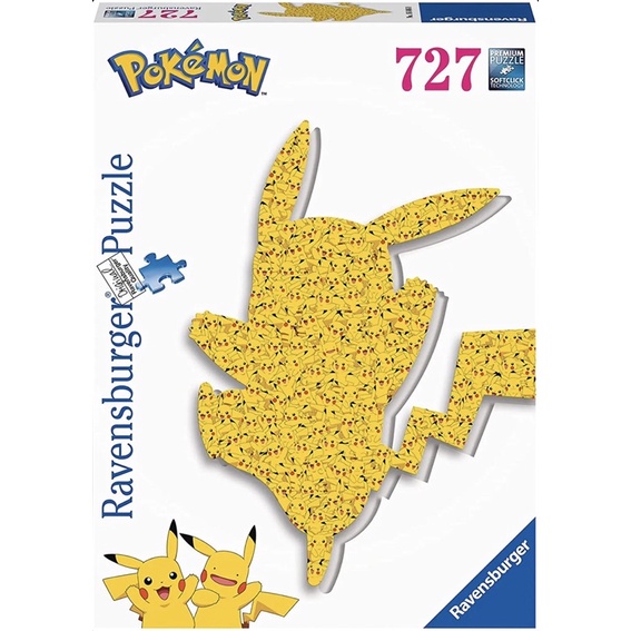 พร้อมส่ง-จิ๊กซอว์ Pikachu shape puzzle 🧩 Pokemon แบรนด์ Ravensburger jigsaw puzzle 727 ชิ้น