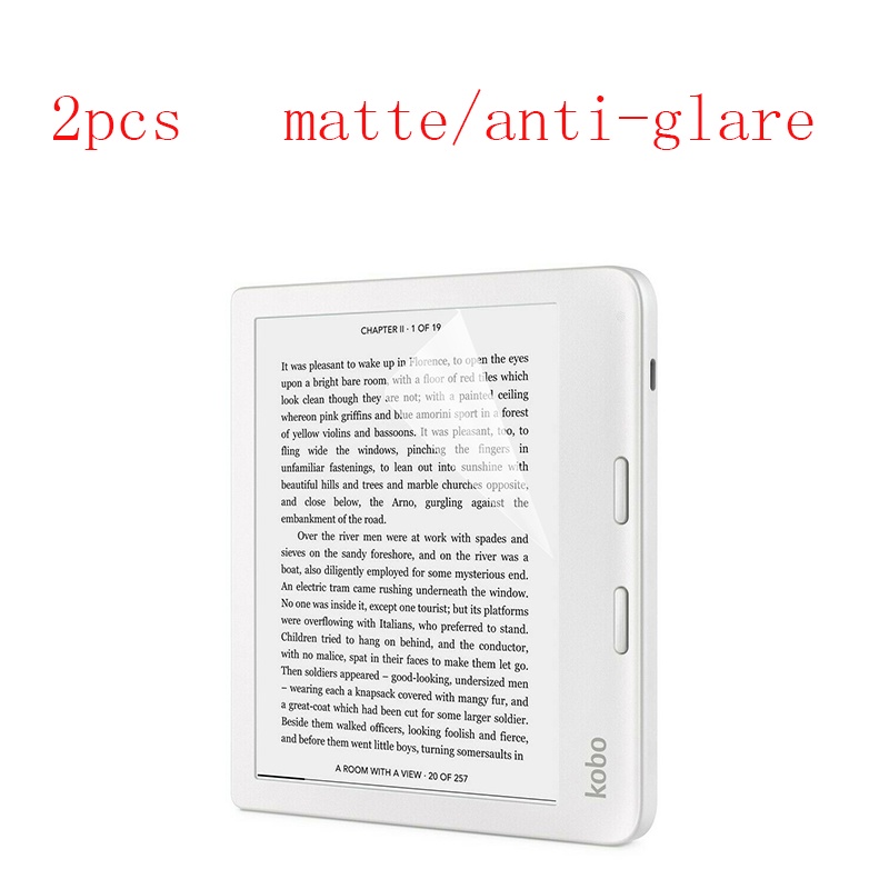 Kobo Libra H2O/Kobo Libra 2/Kobo Sage ฟิล์มกันรอยหน้าจอ LCD เนื้อแมตต์/ป้องกันแสงสะท้อน 2 ชิ้น