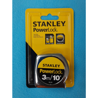 ตลับเมตร STANLEY 231(TA108N) PowerLook ยาว 3m/10’x1/2” (3x12.5mm) รับประกันของแท้แน่นอน100%