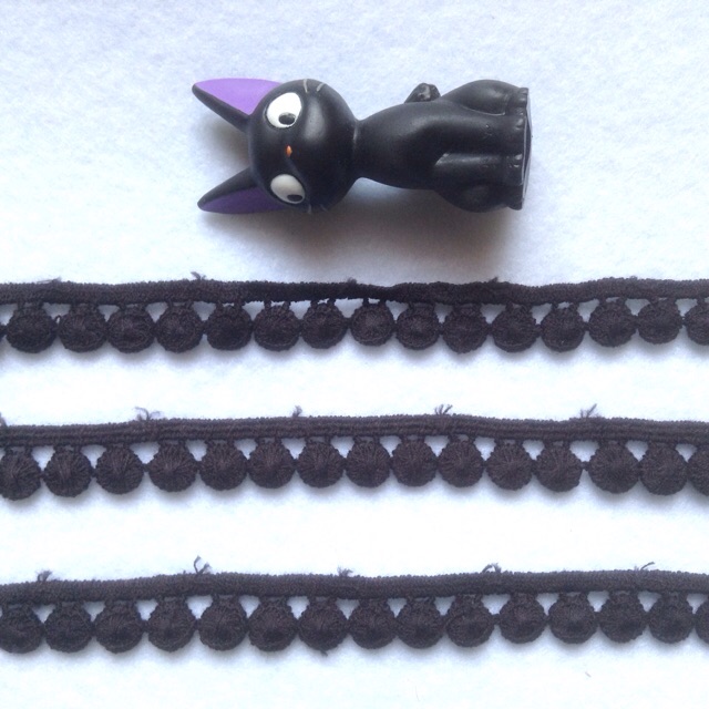 ลูกไม้คอตตอนสีดํา (6เมตร) rm4.50