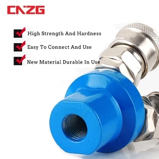 CNZG 1/4 Air Compressor Manifold 2 Way Quick Connect Multi Hose Coupler ข้อต่อข้อต่อ