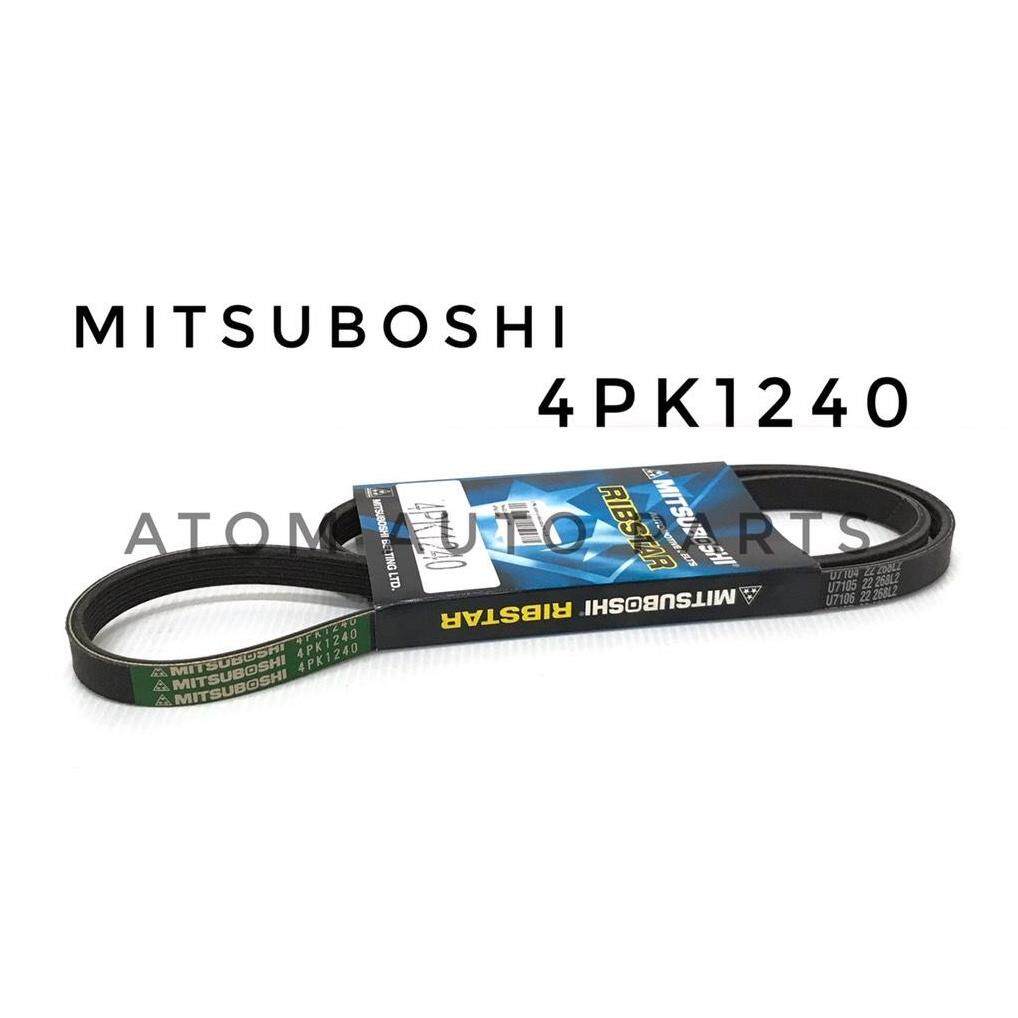MITSUBOSHI สายพานหน้าเครื่อง Vios ปี02-06 (1NZ-FE),Vios ปี 2013:รุ่น3 (1NZ-FE MODEL:NCP150) 4PK1240 