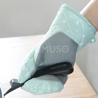 singaye ถุงมือจับของร้อน ที่จับของร้อน ถุงมือเตาอบ ไมโครเวฟ ป้องกันความร้อน 2ชั้น