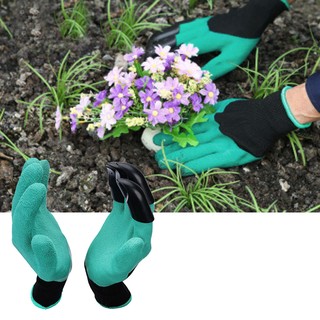 1 คู่ FHS Garden Genie Gloves ถุงมือ ขุดดิน พรวนดิน ถุงมือขุดดินทำสวน ป้องกันยางแข็ง