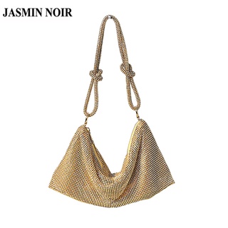 Jasmin NOIR กระเป๋าถือ กระเป๋าสะพายไหล่ ประดับเพชร สําหรับสตรี