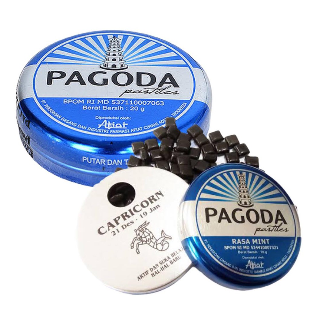 (3กล่อง 110.-) PAGODA ลูกอมสมุนไพร รสมิ้นต์