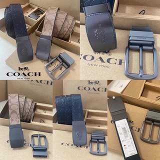 เข็มขัด COACH SIGNATURE MOD PLAQUE HARNESS CUT-TO-SIZE REVERSIBLE BELT