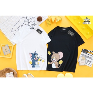 B0231G21 เสื้อยืด ลาย ทอมแอนด์เจอร์รี เหรียญทอง Tom And Jerry  โปโล เสื้อคู่