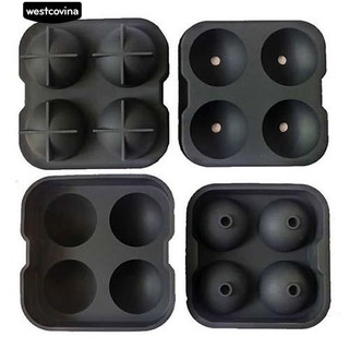 สี่หลุมน้ำแข็งทึบน้ำแข็งถาด Qound Ice-Cube Mold Mold Home