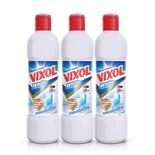 ถูกที่สุด✅  วิกซอล น้ำยาล้างห้องน้ำ ไวท์ 450 มล. x 3 ขวด Vixol Toilet Cleaner White 450 ml x 3