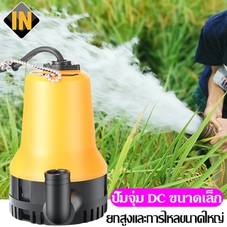 IN ปั๊มน้ำแบบแช่ ปั๊มน้ำไฟฟ้า ปั้มน้ำ มินิ12VDC ปั๊มน้ำไดโว่ Submersible Pump ท่อ1"ปั๊มน้ำ แกนทองแดง ปั้มแช่ ปั๊มบาดาล