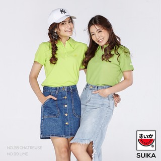 แตงโม (SUIKA) - เสื้อแตงโมคอปกไมโครไฟเบอร์ โทนเขียว (หญิง) (28 99)