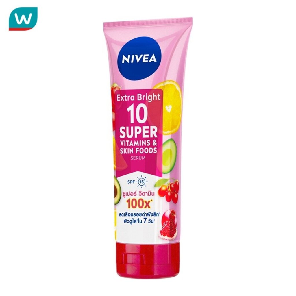 Nivea นีเวีย เอ็กซ์ตร้า ไบร์ท 10 ซูเปอร์ วิตามิน แอนด์ สกิน ฟู้ด เซรั่ม เอสพีเอฟ15 180 มล. #2