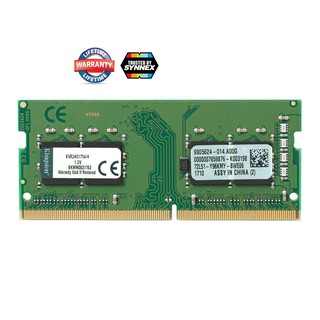 4GB(4GBx1) RAM NOTEBOOK (แรมโน้ตบุ๊ค) DDR4/2400 KINGSTON (KVR24S17S6/4) - Synnex 1 ปี