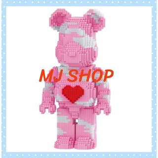 ตัวต่อ เลโก้ หมี แบร์บริค แบบเฟืองไซส์ Jumbo - Lechuan 67104 Pink Bearbrick 8038pcs