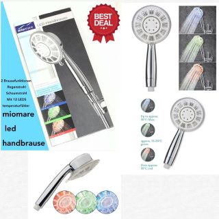 Miomare LED Handbrause  ฝักบัวอาบน้ำ ไฟ LED เปลี่ยนได้สีตามอุณหภูมิ