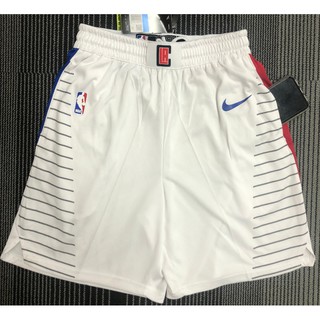 【hot Pressed】กางเกงขาสั้นบาสเก็ตบอล Los Angeles Clippers limited edition มีกระเป๋าด้านข้าง สีขาว และกางเกงขาสั้นบาสเก็ตบอล สไตล์อื่น ๆ