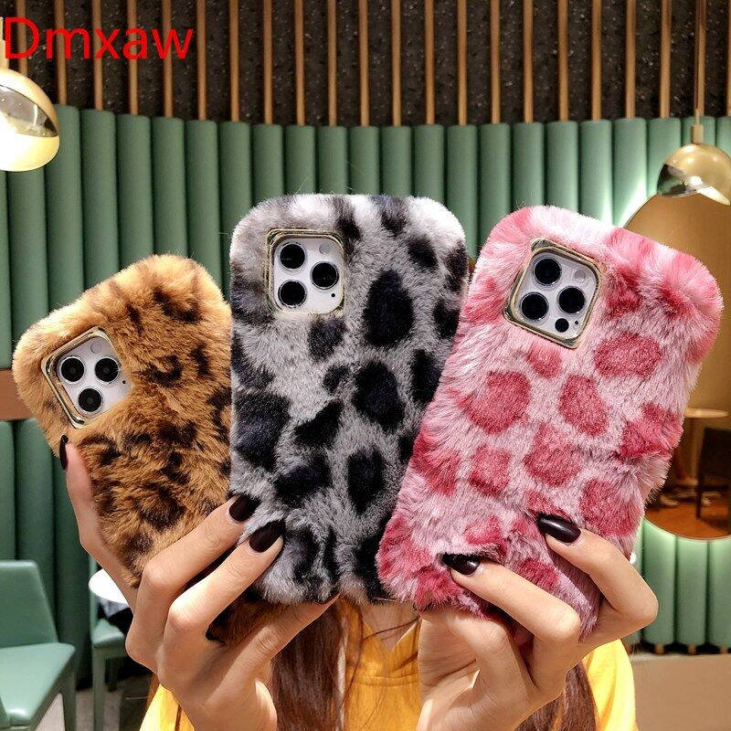 เคสโทรศัพท์มือถือ ซิลิโคน ผ้ากํามะหยี่ขนนิ่ม ลายเสือดาว หรูหรา สําหรับ iPhone 7 8 Plus X XS XR XS MAX 11 13 12 PRO MAX SE 2020 6 6s Plus