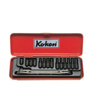 KOKEN 1202 ชุดดอกไขควงตอก 15 ตัวชุด ในกล่องเหล็ก| MODERTOOLS OFFICIAL